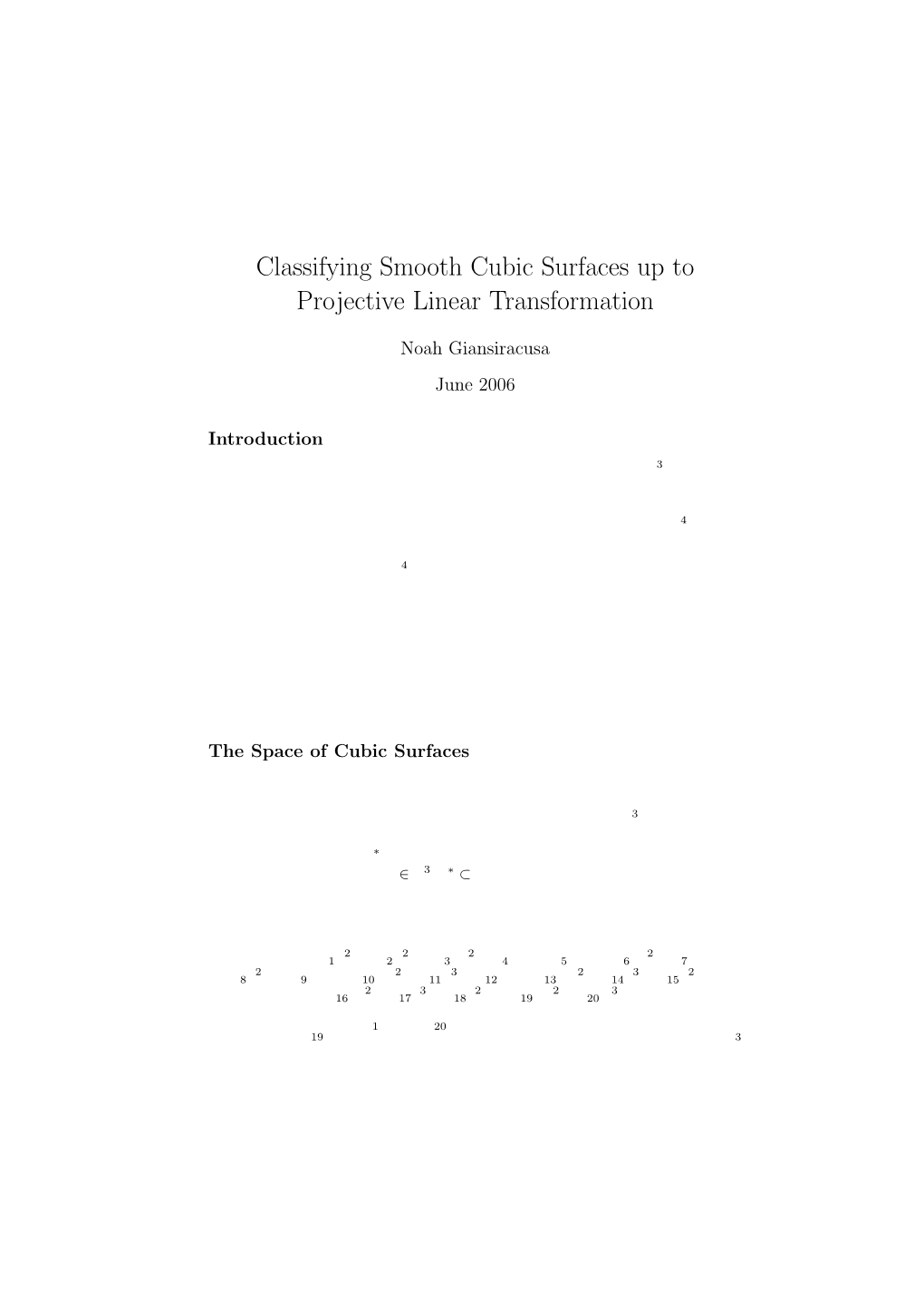 Classifying Smooth Cubic Surfaces up to Projective Linear Transformation