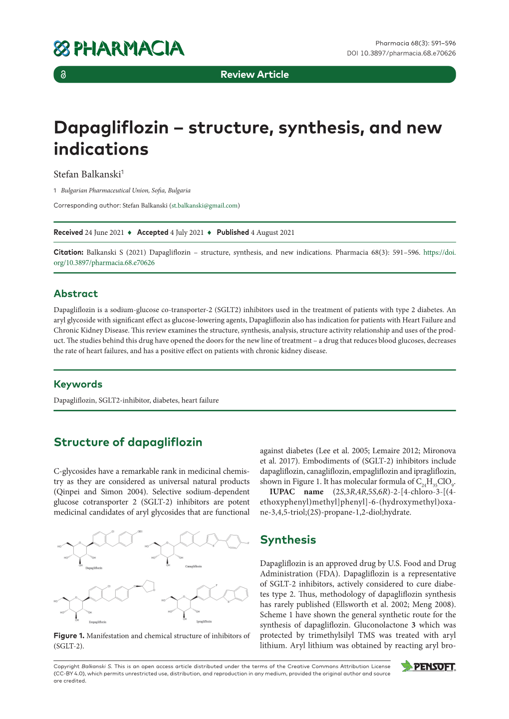 Dapagliflozin – Structure, Synthesis, and New Indications