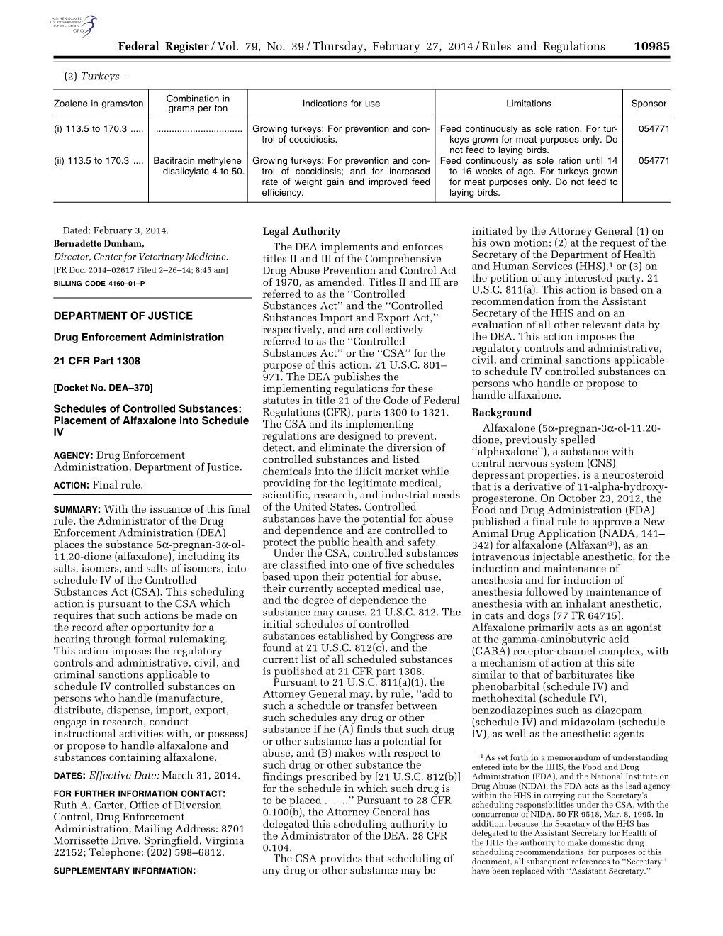 Federal Register/Vol. 79, No. 39/Thursday, February 27, 2014/Rules and Regulations