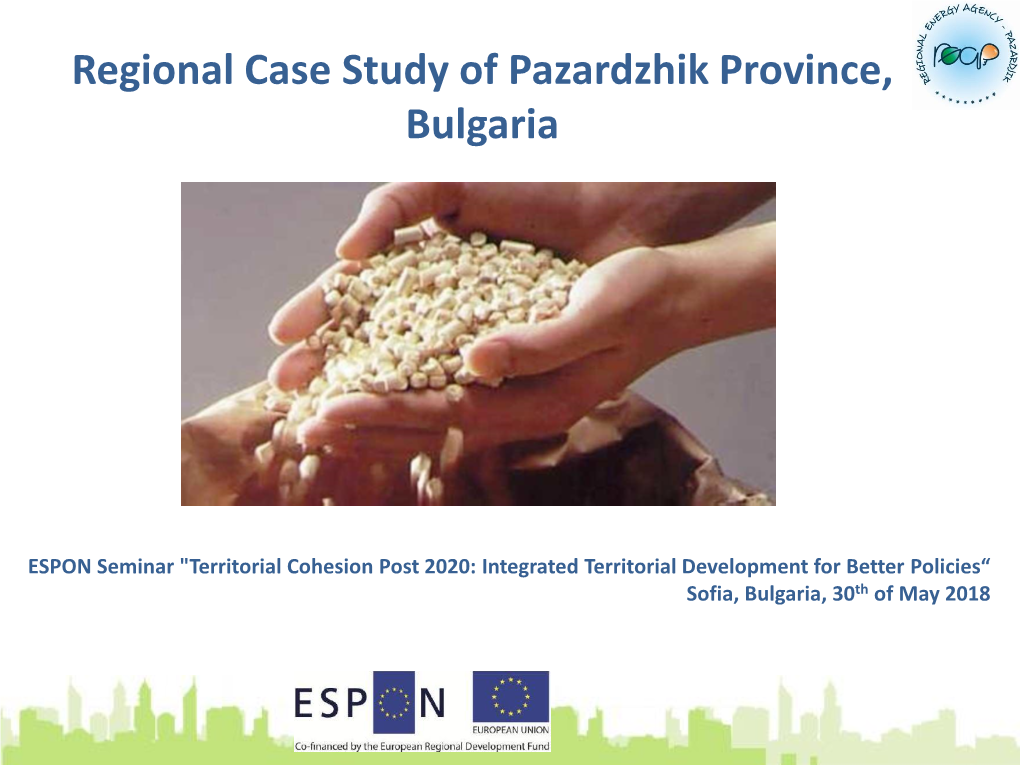 Regional Case Study of Pazardzhik Province, Bulgaria
