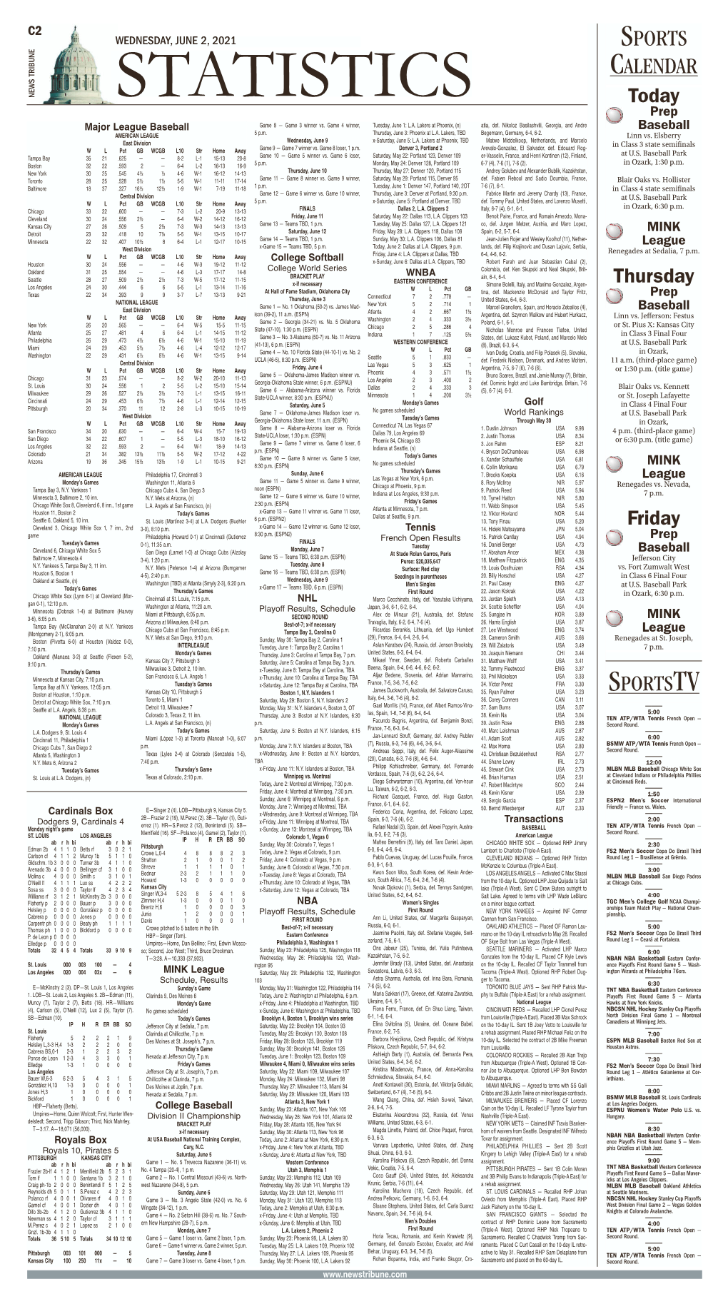 Sports Calendar