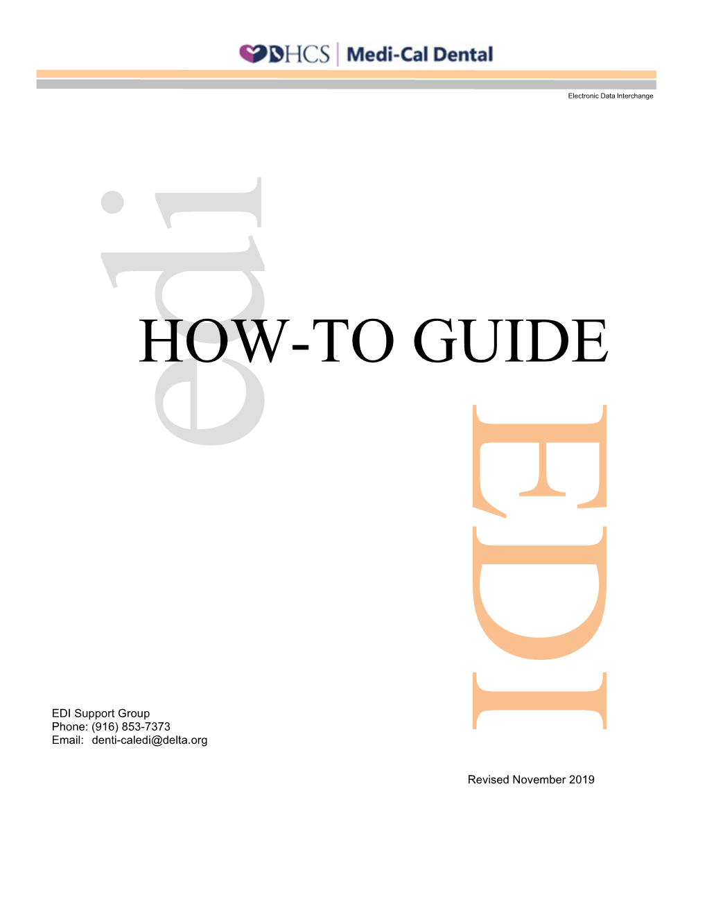 Medi-Cal Dental EDI How-To Guide