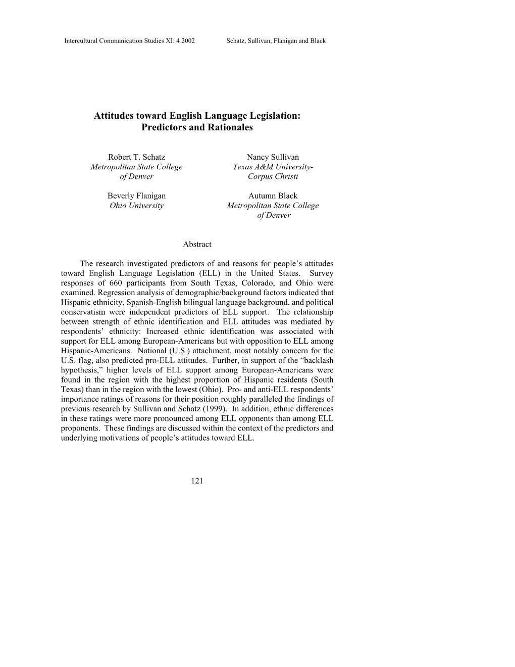 Attitudes Toward English Language Legislation: Predictors and Rationales