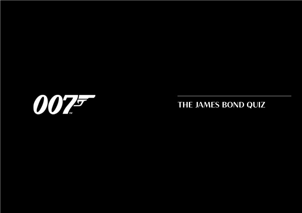 The James Bond Quiz Eye Spy...Which Bond? 1