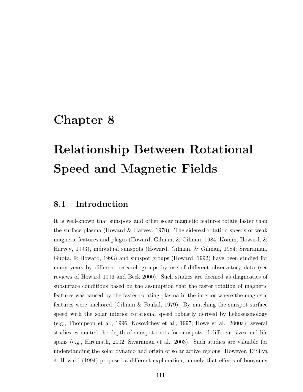 Chapter 8 Relationship Between Rotational Speed and Magnetic