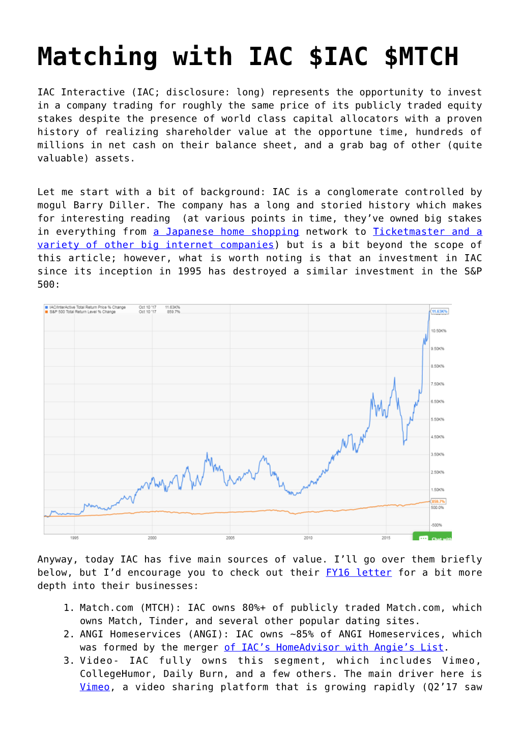 Matching with IAC $IAC $MTCH