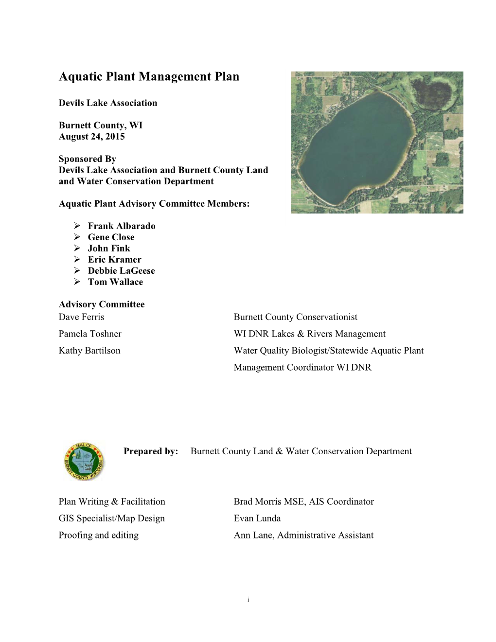 Devils Lake Aquatic Plant Management Plan