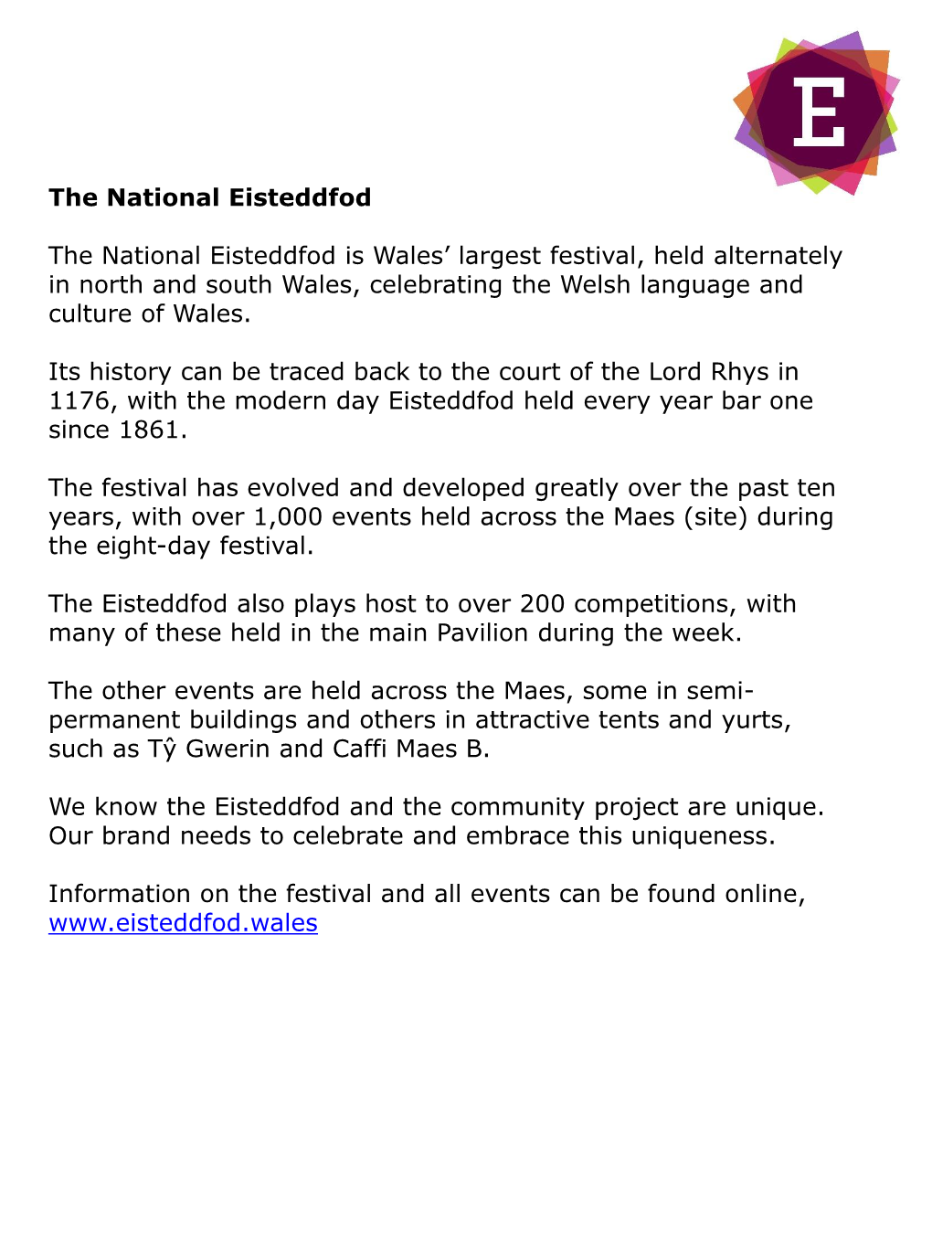 Eisteddfod Branding