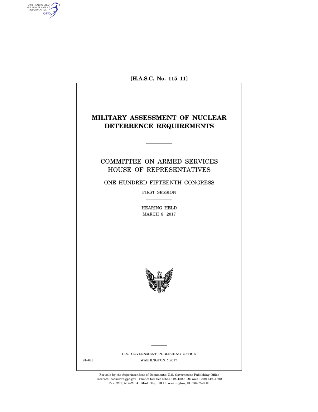 Military Assessment of Nuclear Deterrence Requirements Committee