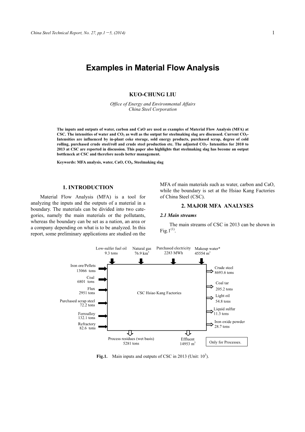 Examples in Material Flow Analysis