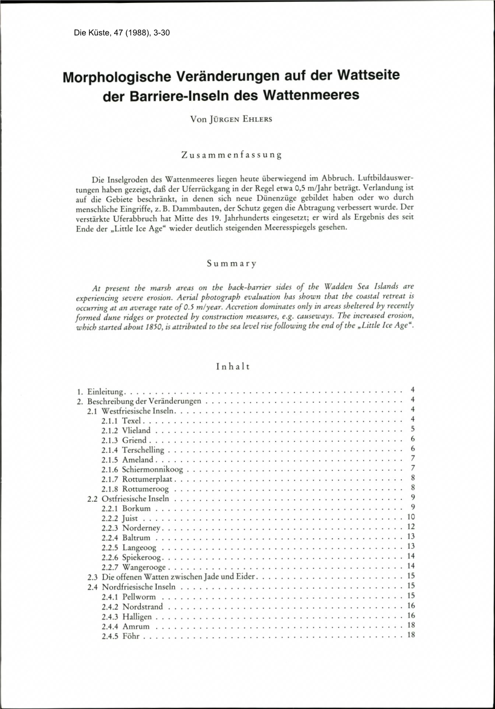 Die Küste, 47 (1988), 3-30