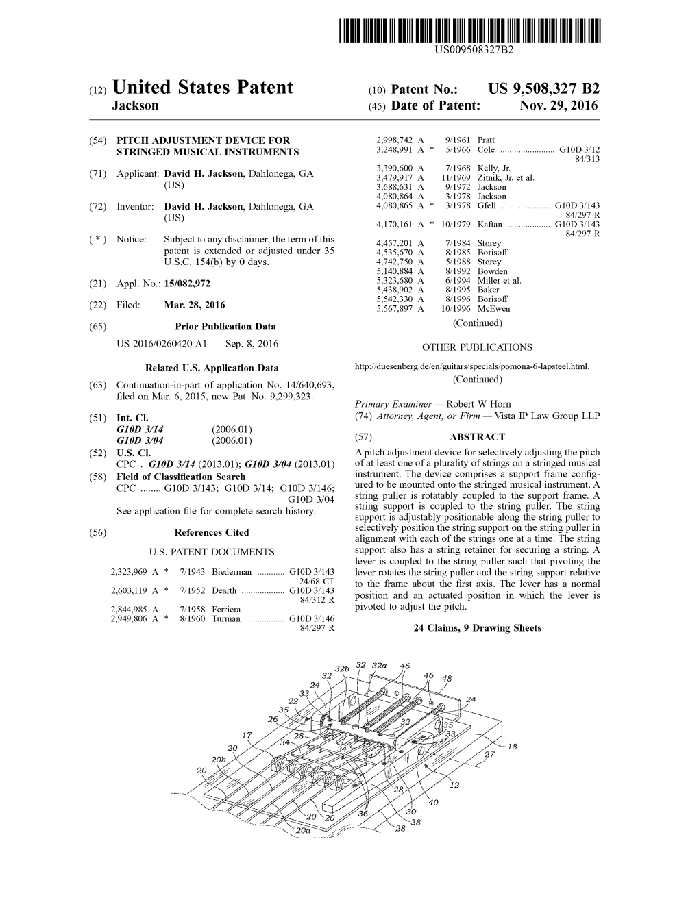 United States Patent (10) Patent No.: US 9,508,327 B2 Jackson (45) Date of Patent: Nov