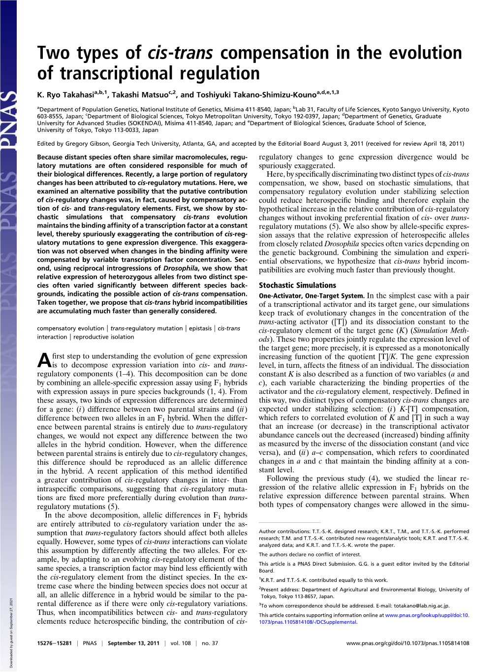 Two Types of Cis-Trans Compensation in the Evolution of Transcriptional Regulation