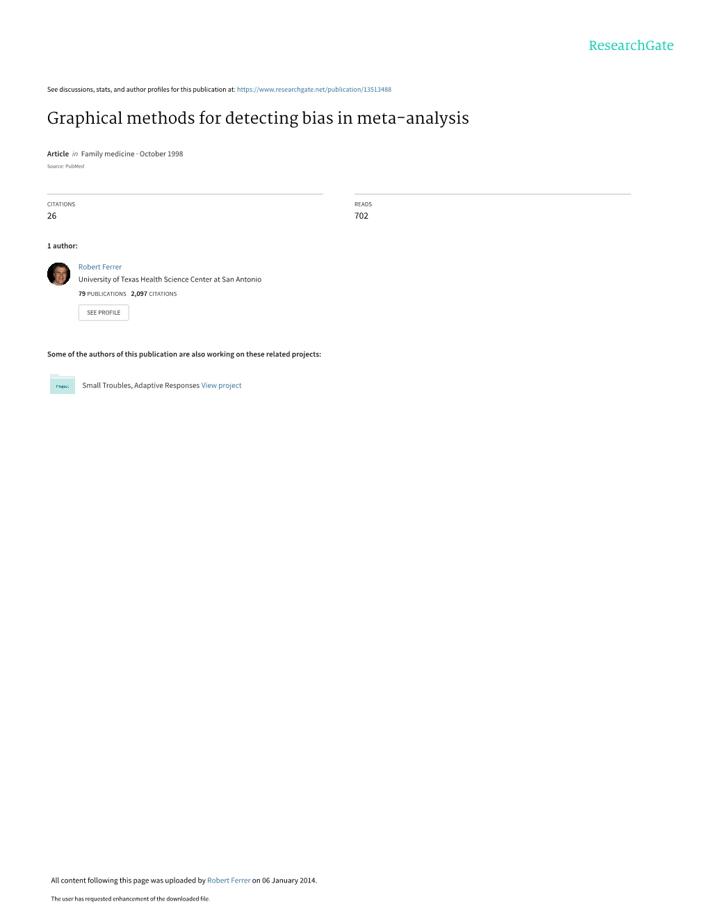 Graphical Methods for Detecting Bias in Meta-Analysis