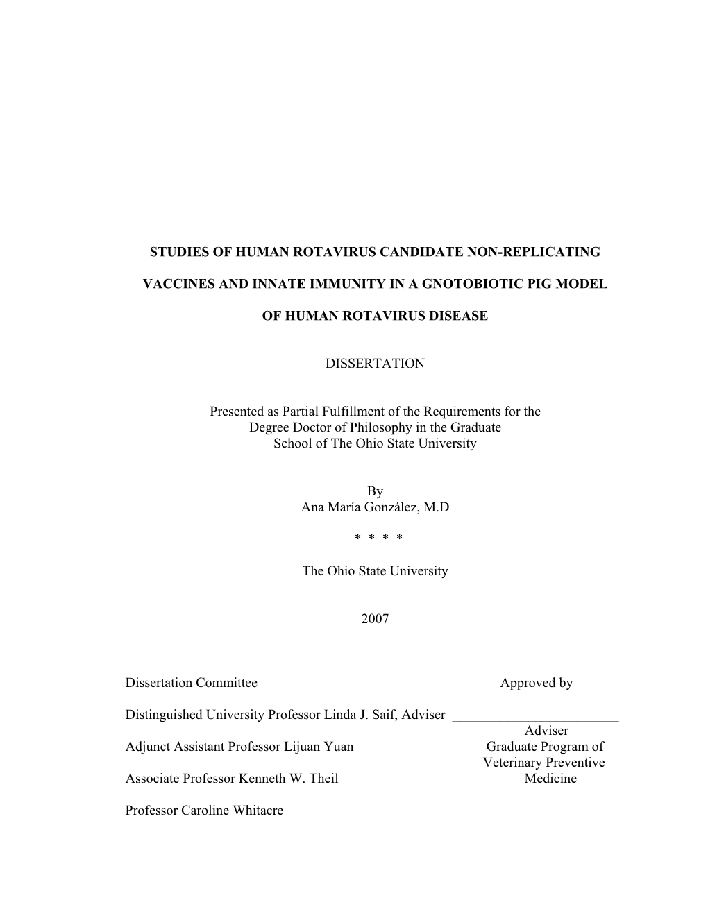 Human Rotavirus Structure, Specific Immunity And