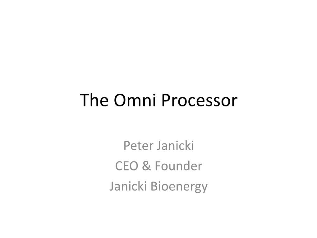 The Omni Processor