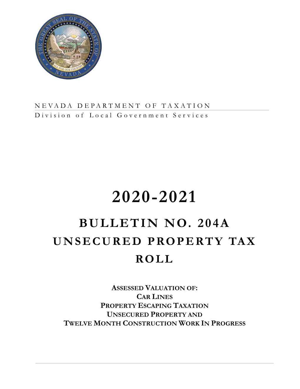 2020-2021 Unsecured Bulletin 204A