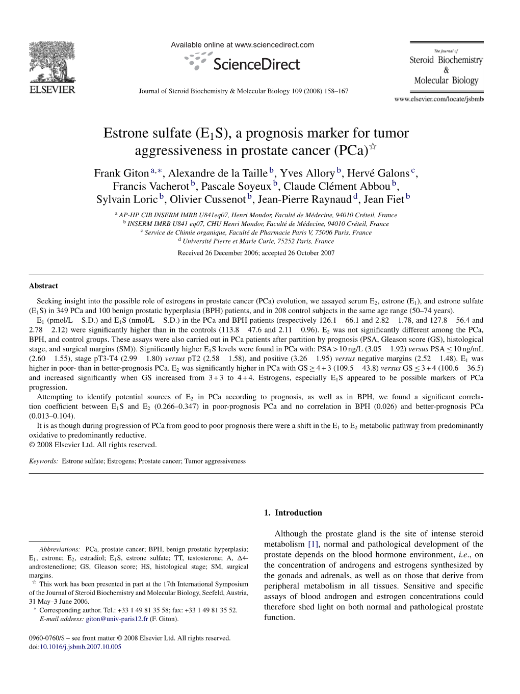 Estrone Sulfate