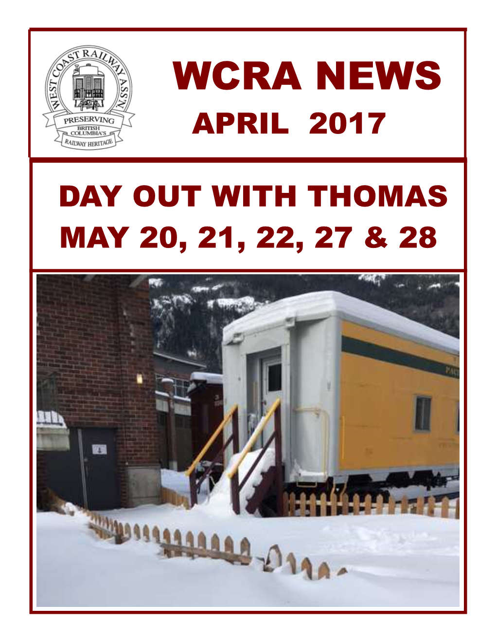 April 2017 Day out with Thomas May 20, 21, 22, 27 & 28