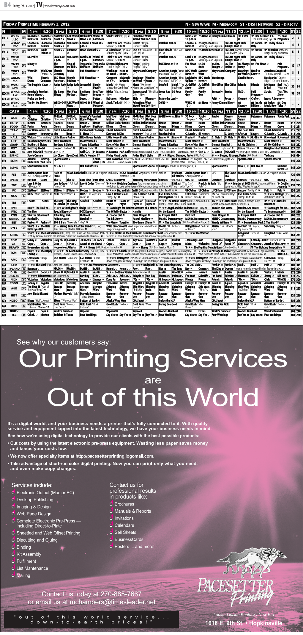 Our Printing Services out of This World