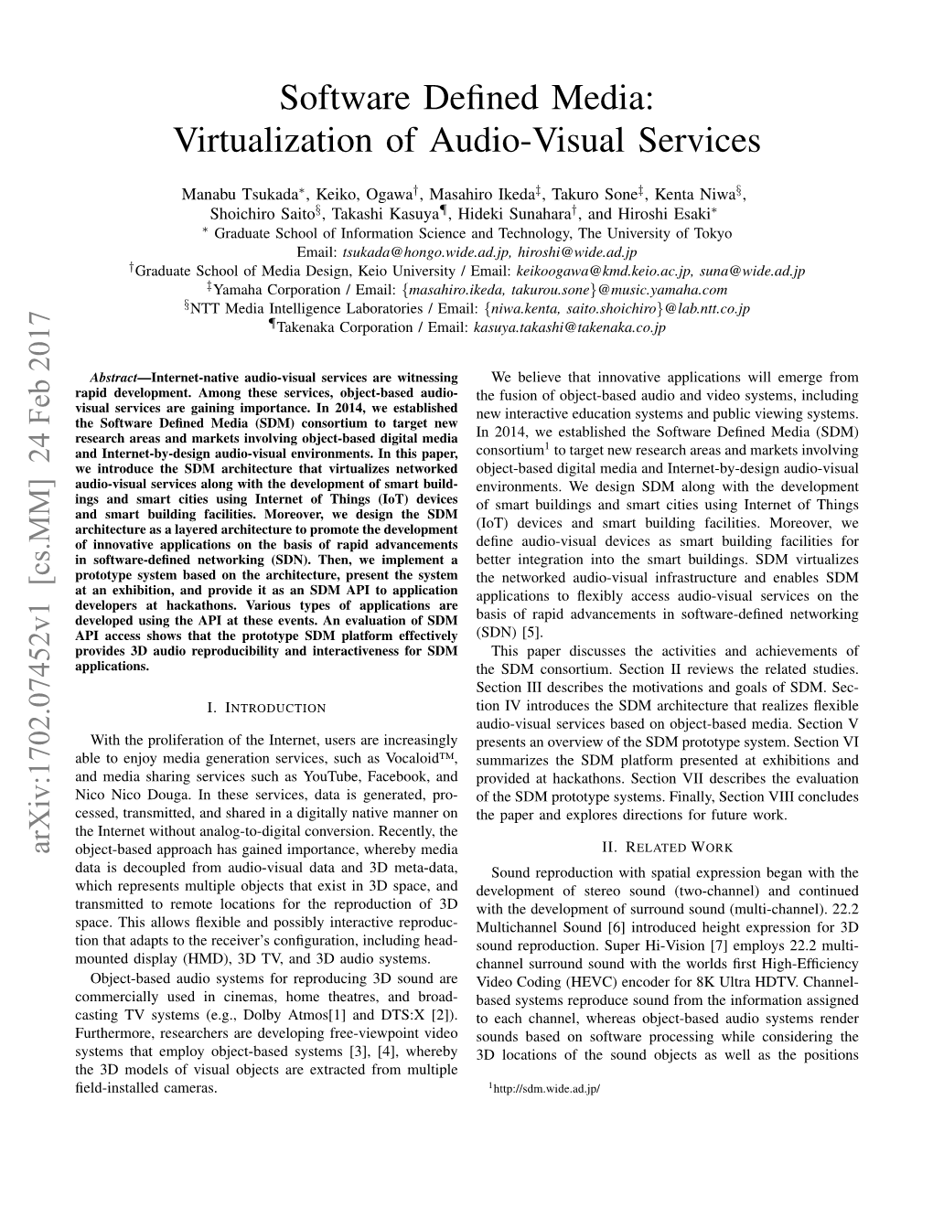 Virtualization of Audio-Visual Services