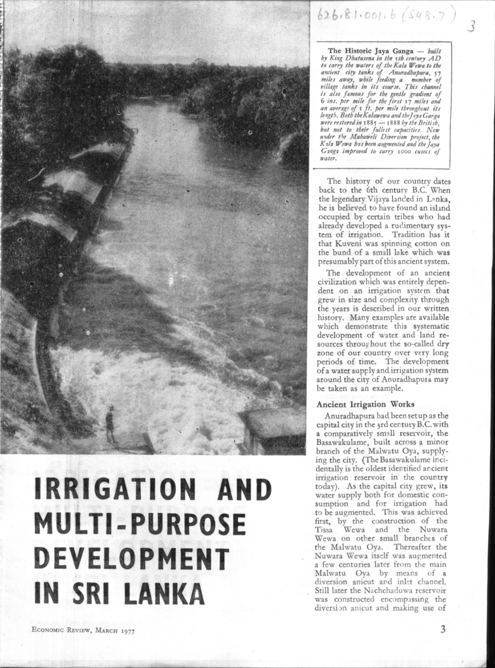 Fit.* IRRIGATION and MULTI-PURPOSE DEVELOPMENT