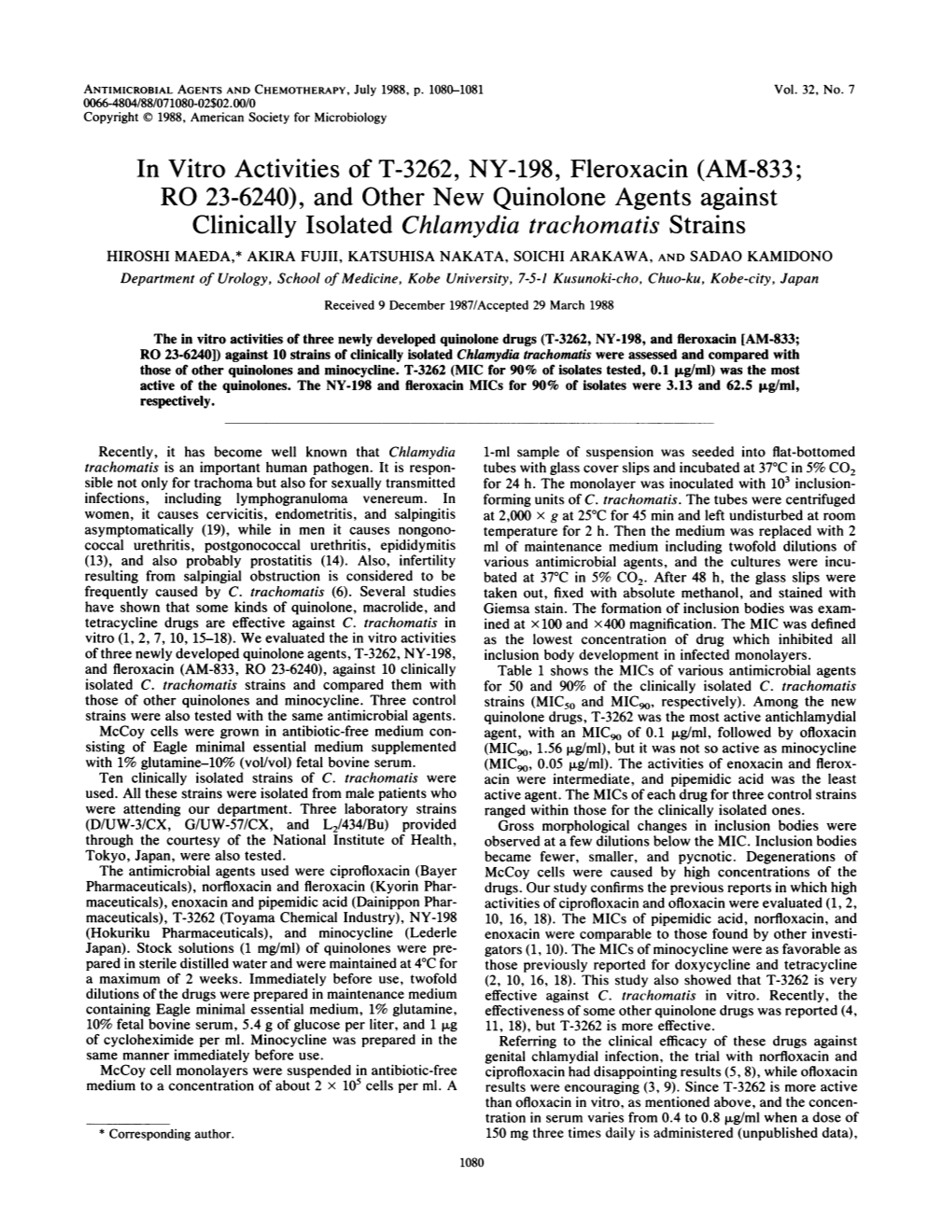 Clinically Isolated Chlamydia Trachomatis Strains