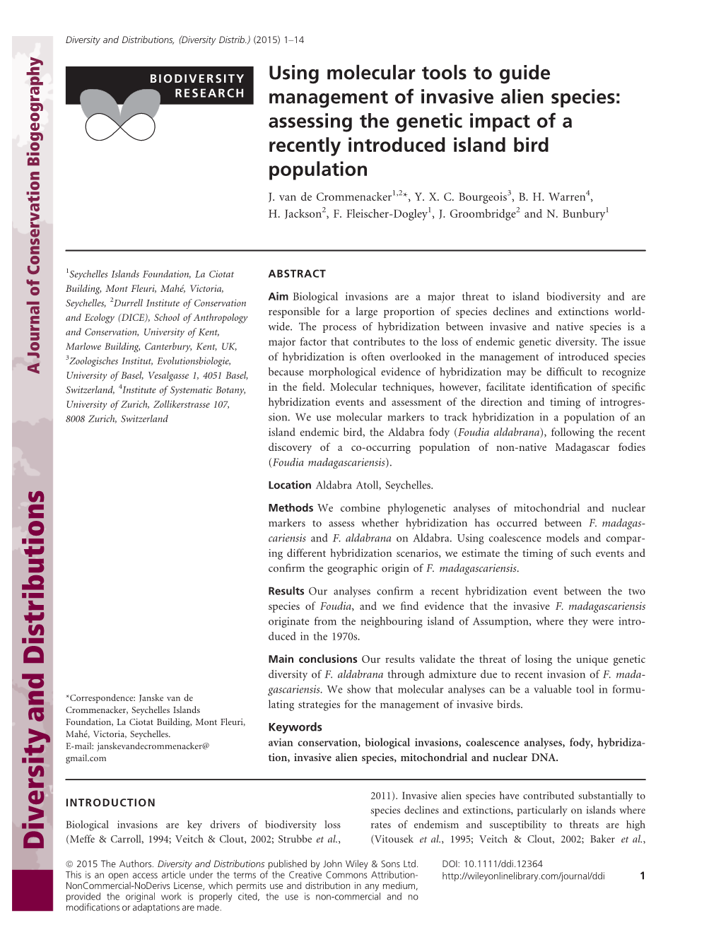 Using Molecular Tools to Guide Management of Invasive Alien