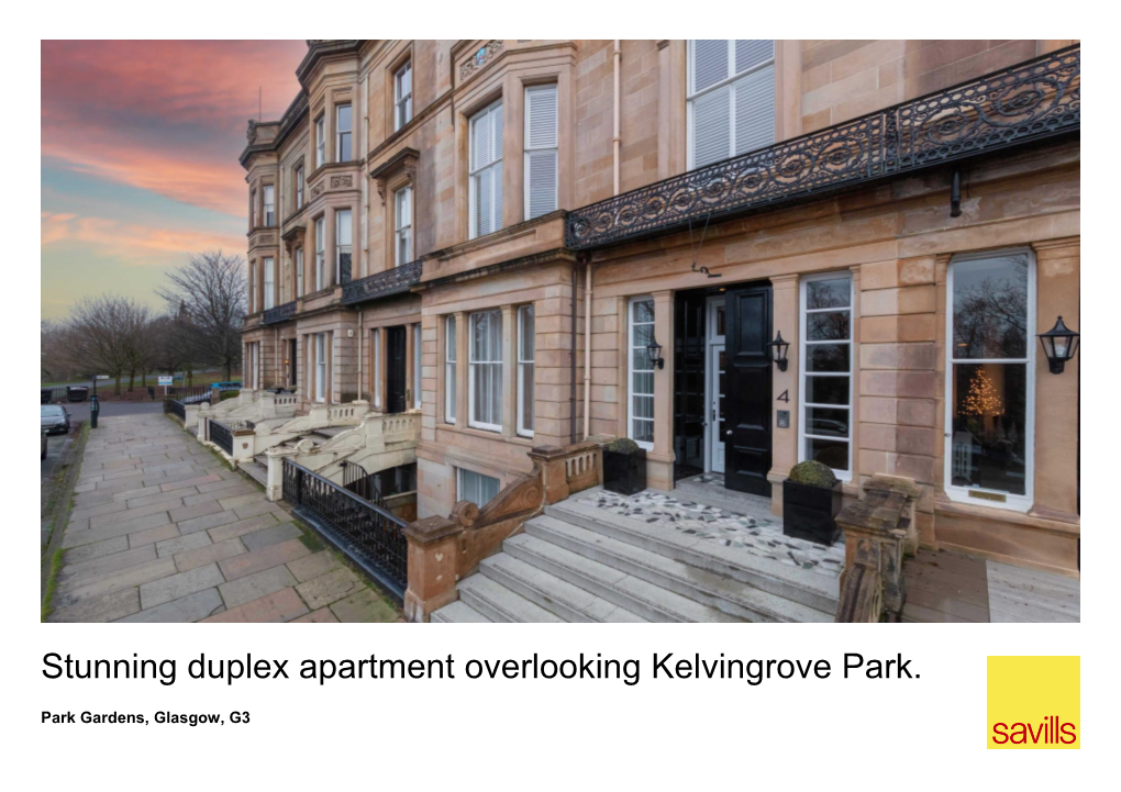 Stunning Duplex Apartment Overlooking Kelvingrove Park