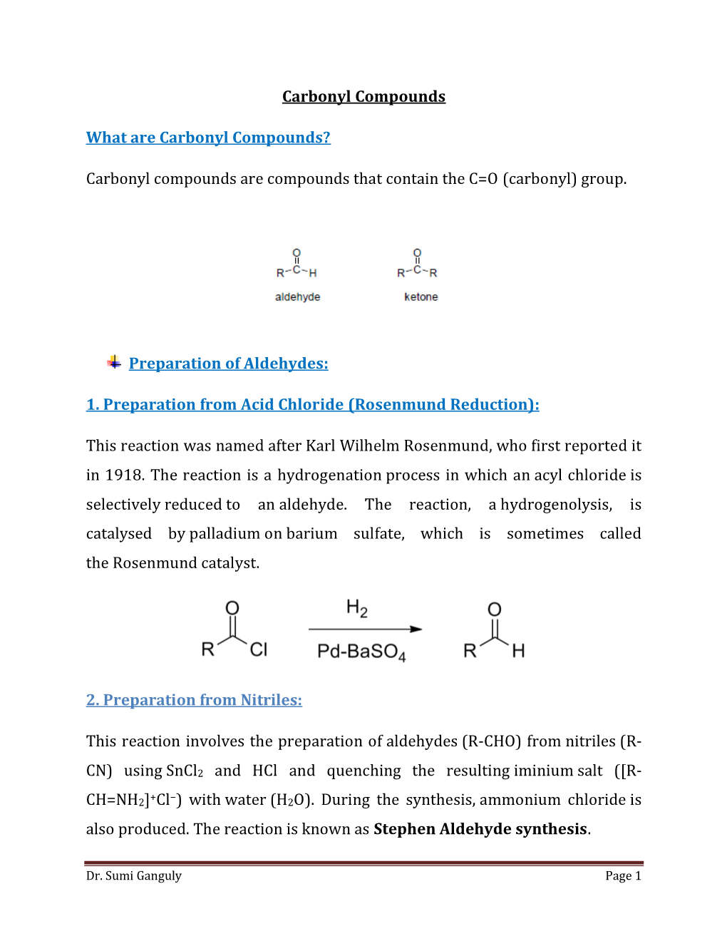 Carbonyl Compounds