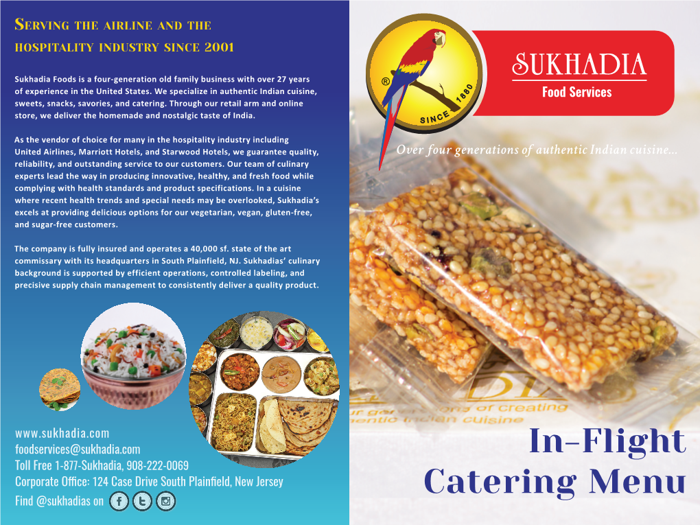 In-Flight Catering Menu