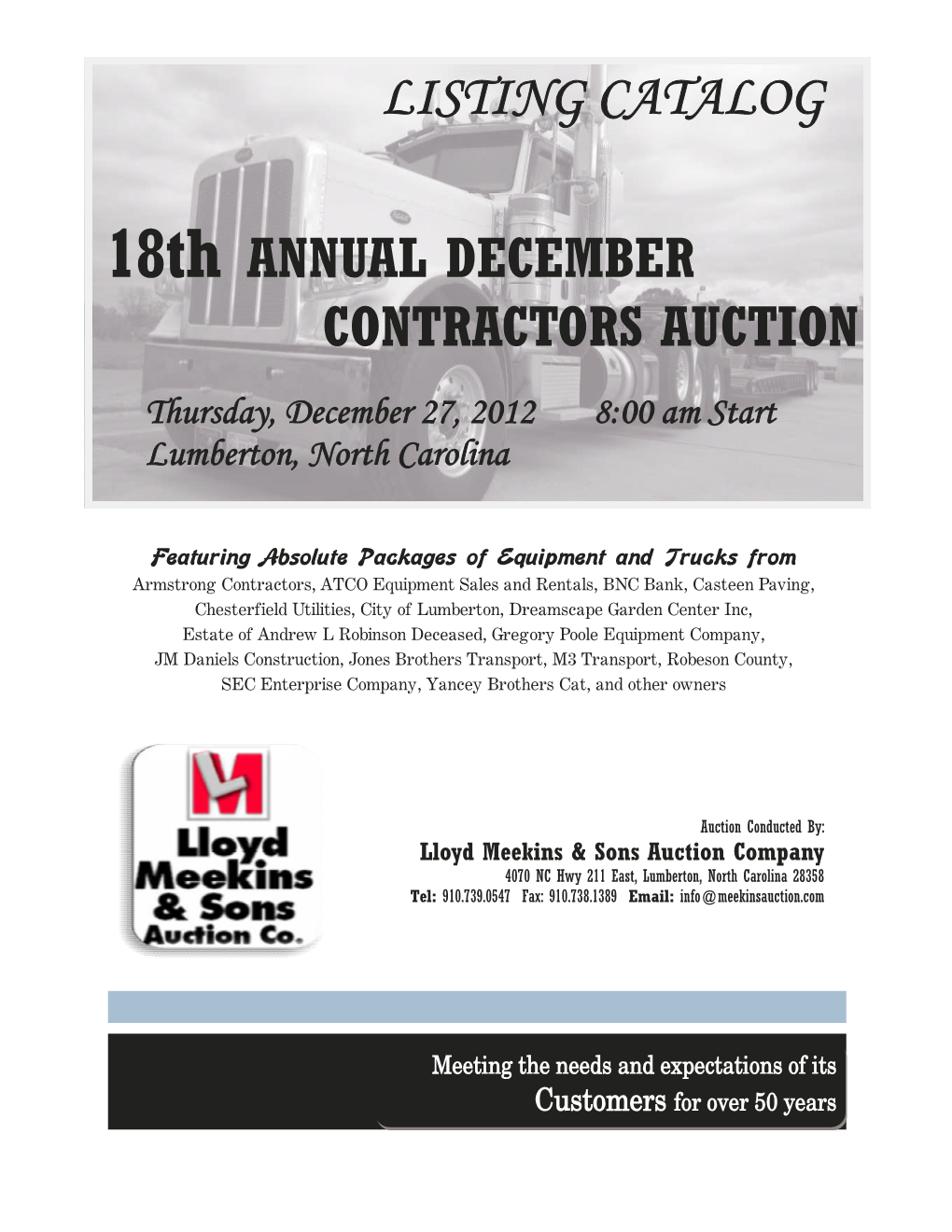 Dec 2012 Auction Catalog Cover