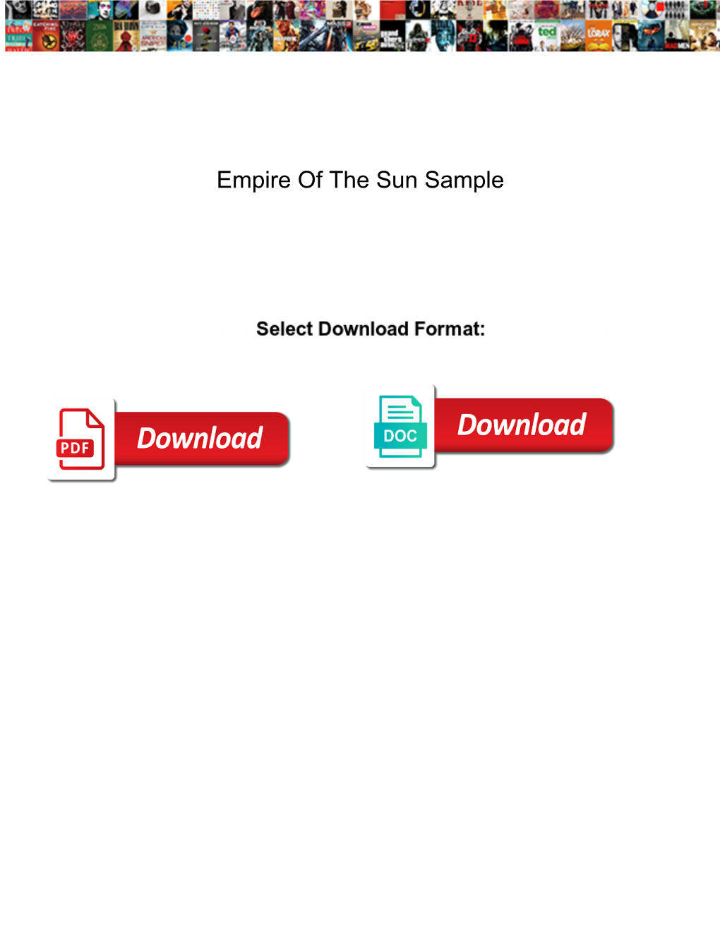 Empire of the Sun Sample
