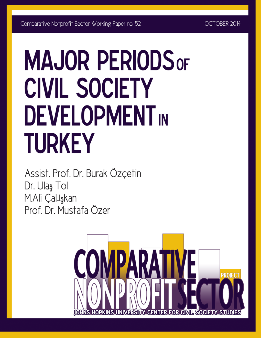 MAJOR PERIODS of CIVIL SOCIETY SECTOR DEVELOPMENT in TURKEY