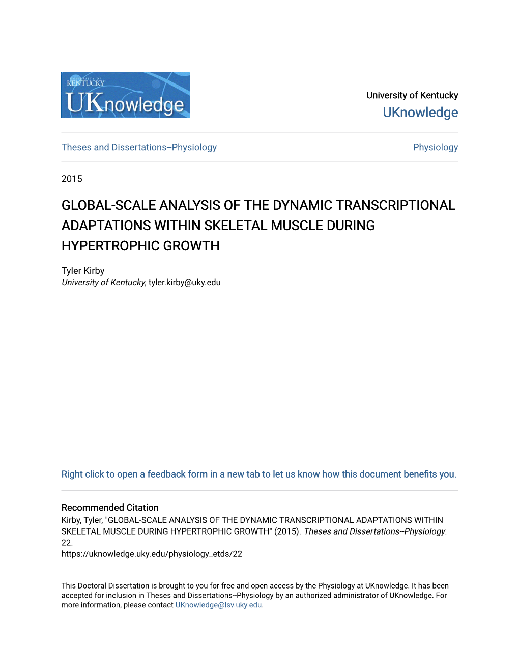 Global-Scale Analysis of the Dynamic Transcriptional Adaptations Within Skeletal Muscle During Hypertrophic Growth