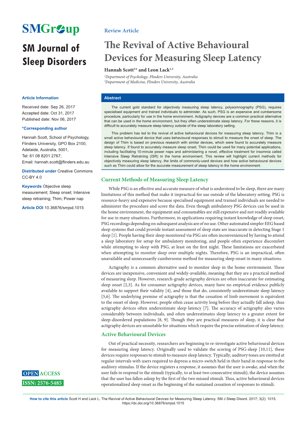 The Revival of Active Behavioural Devices for Measuring Sleep Latency