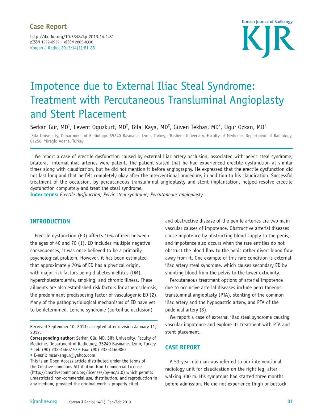 Impotence Due to External Iliac Steal Syndrome