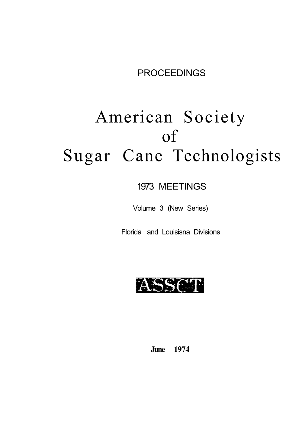 American Society of Sugar Cane Technologists