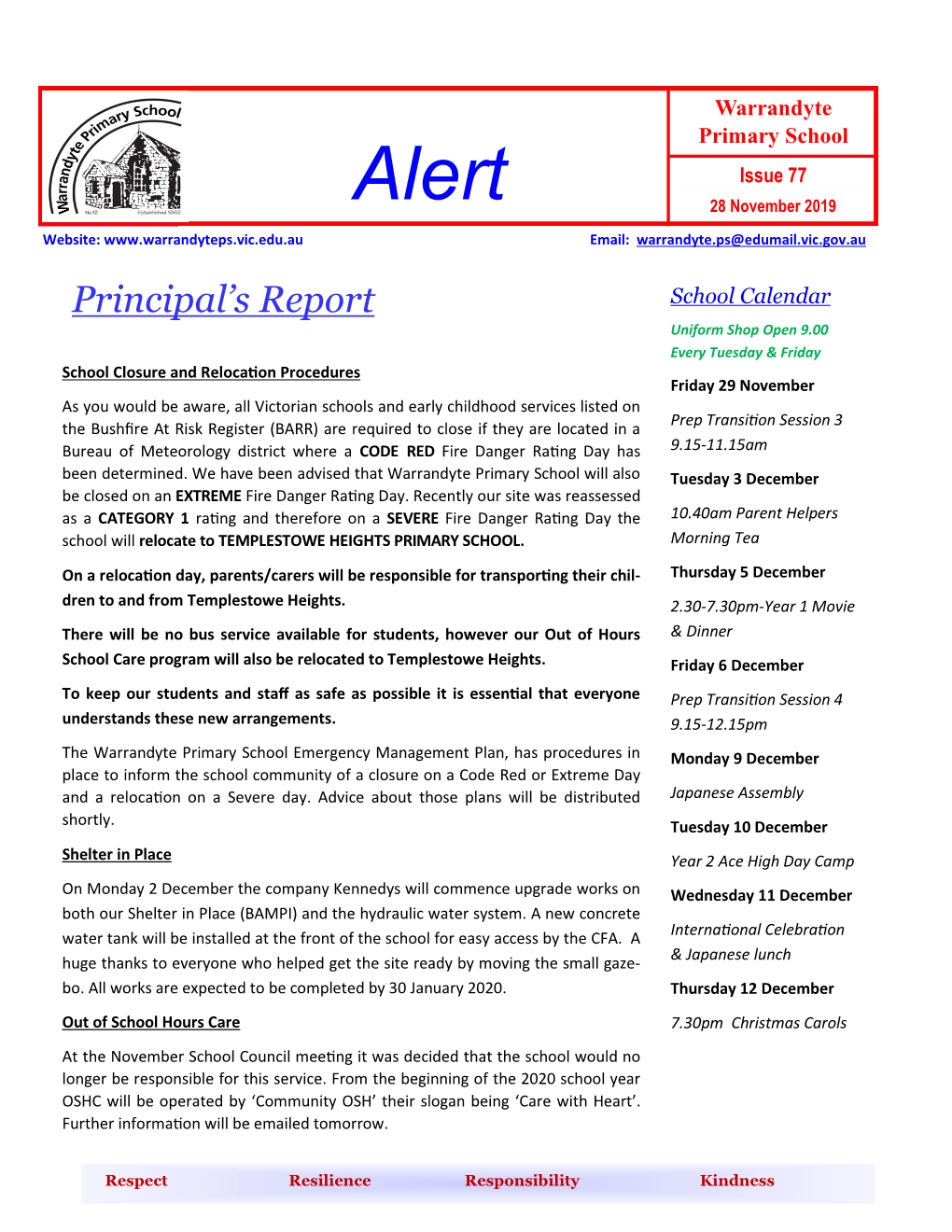 Principal's Report