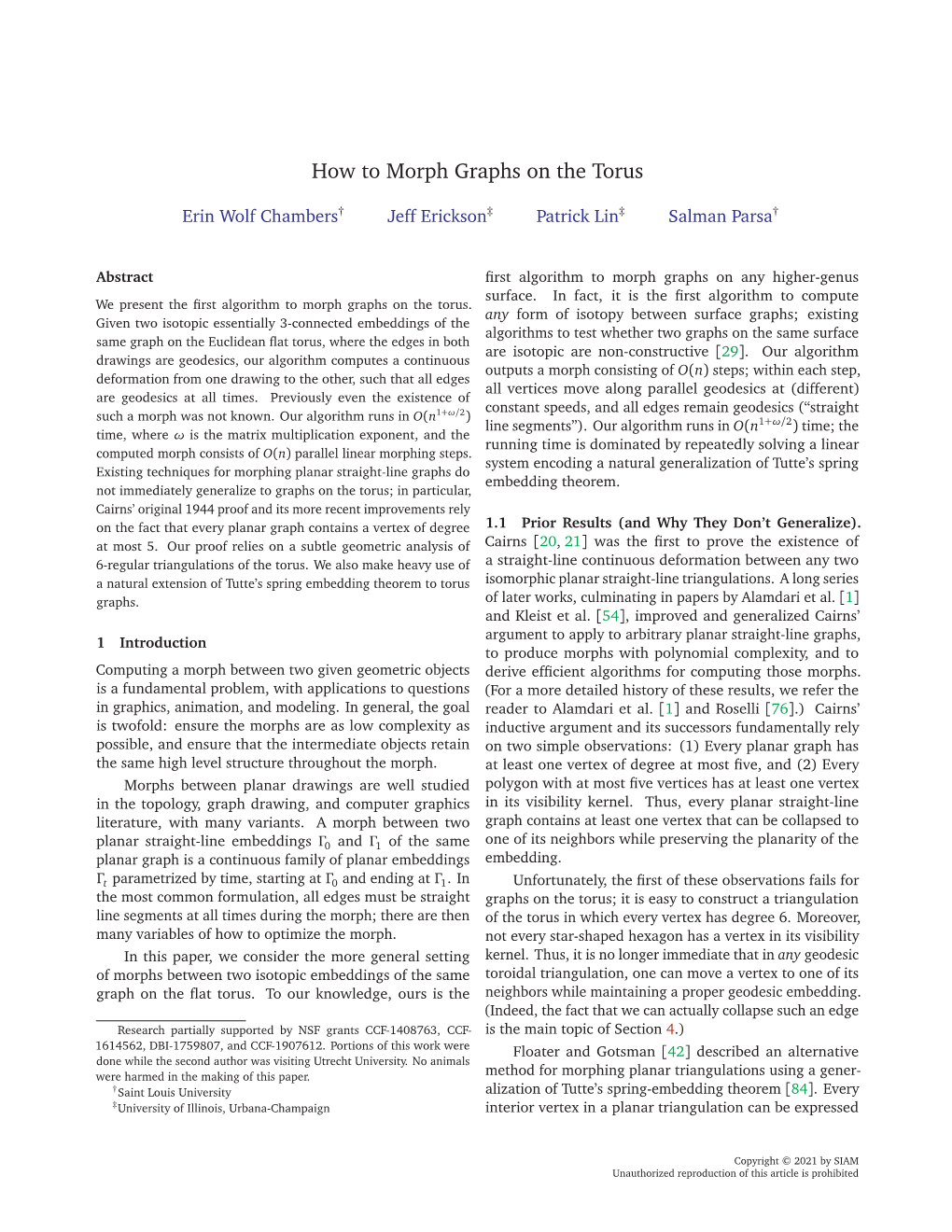 How to Morph Graphs on the Torus