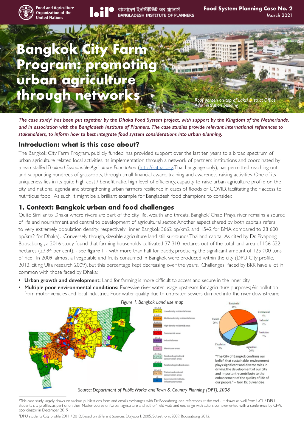 Bangkok City Farm Program: Promoting Urban Agriculture Through Networks Roof Garden on Top of Laksi District Office Administration Building Cabannes, 2019