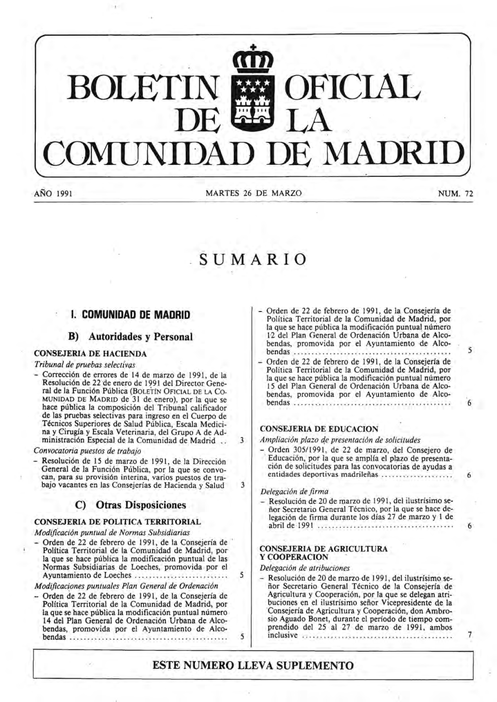 Boletin Oficial De La Comunidad De .Madrid