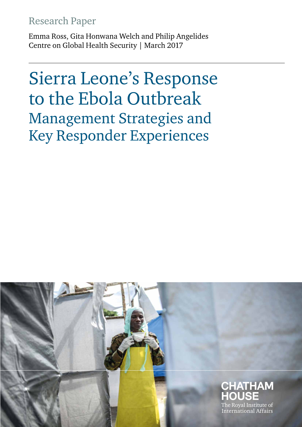 Sierra Leone's Response to the Ebola Outbreak