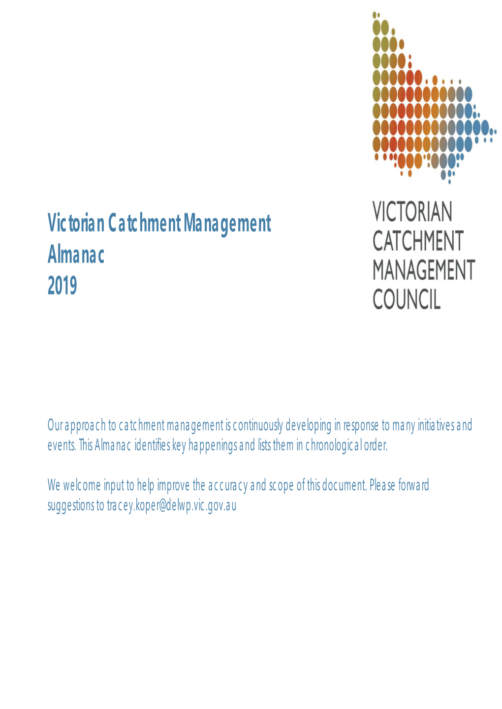Victorian Catchment Management Almanac 2019