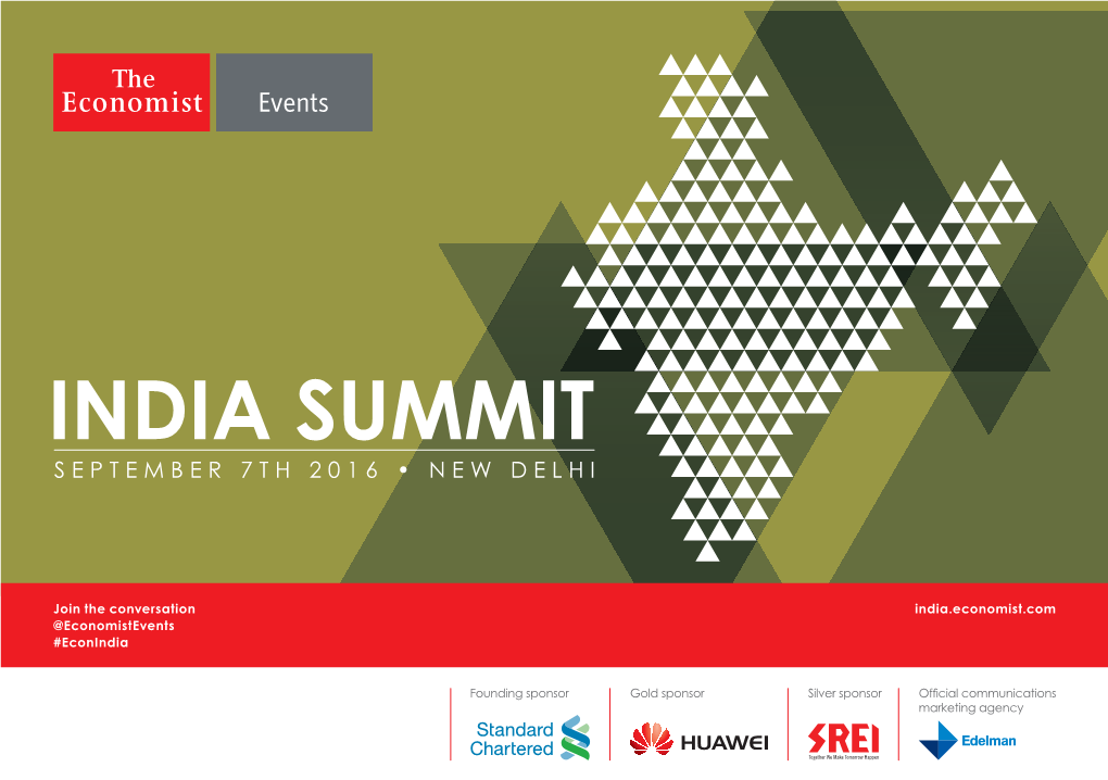 India Summit September 7Th 2016 • New Delhi