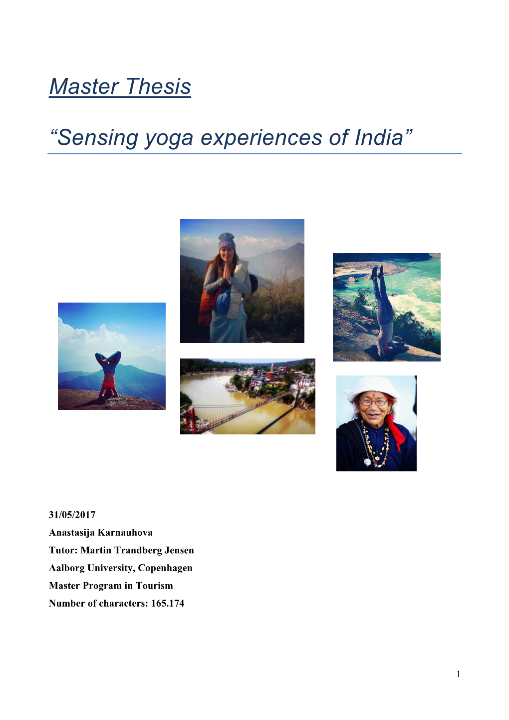 Master Thesis “Sensing Yoga Experiences of India”