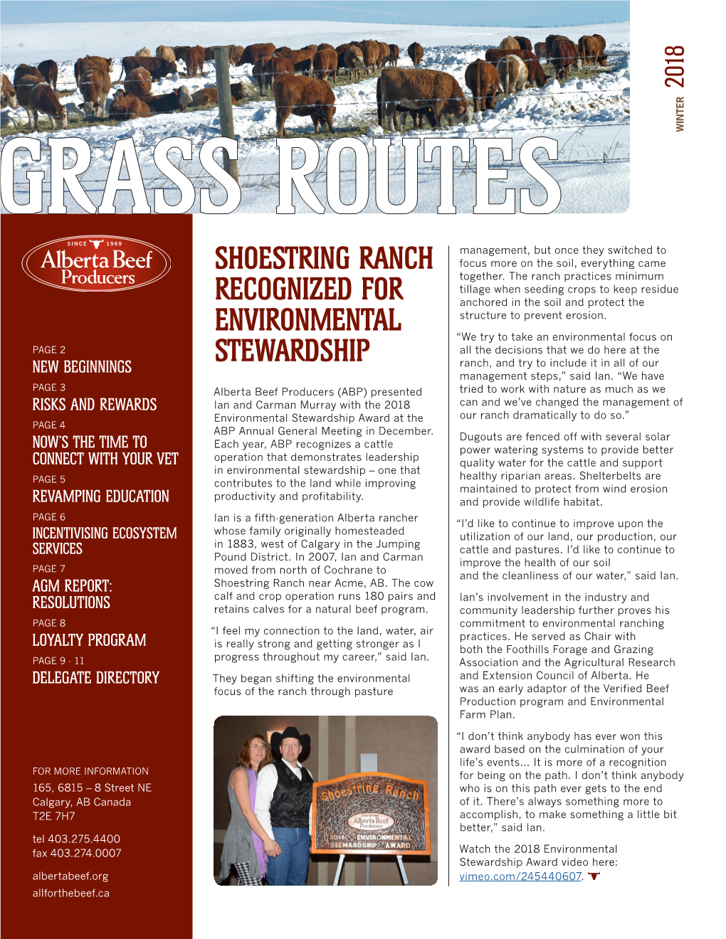 Shoestring Ranch Recognized for Environmental