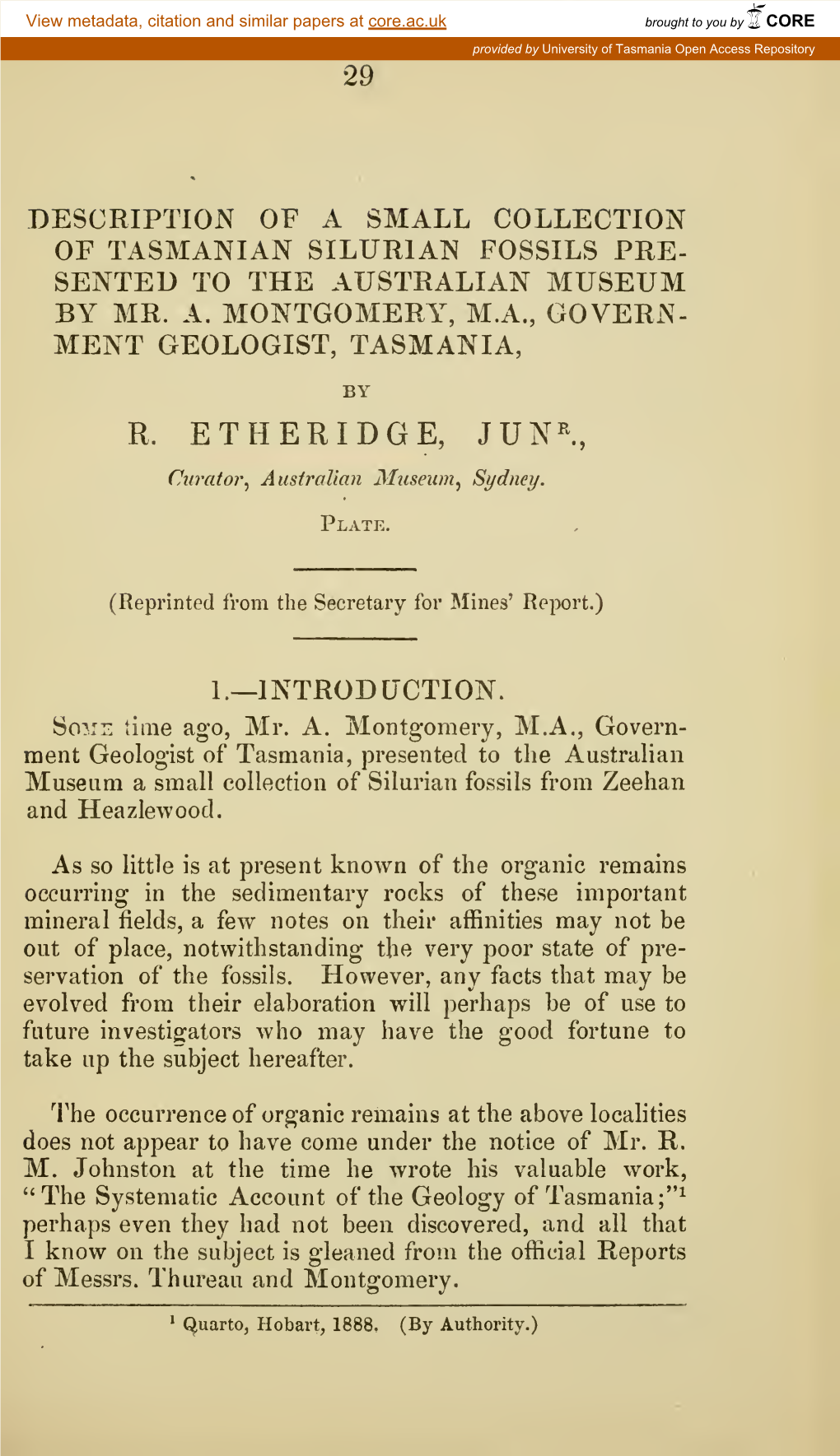 Papers and Proceedings of the Royal Society of Tasmania