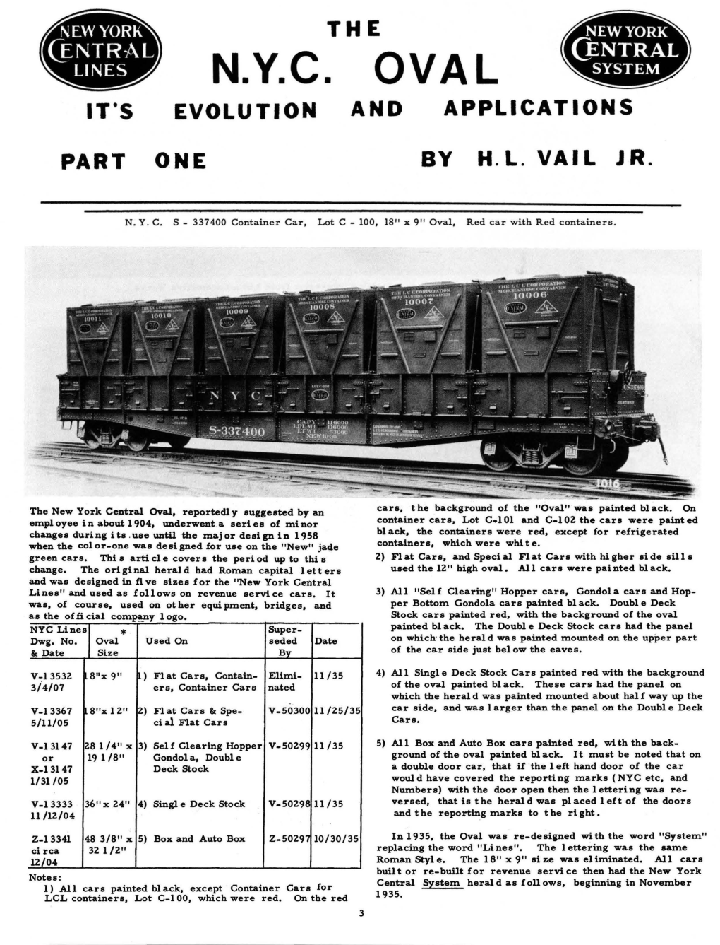 N.Y. C. Oval System Evolution and Applications