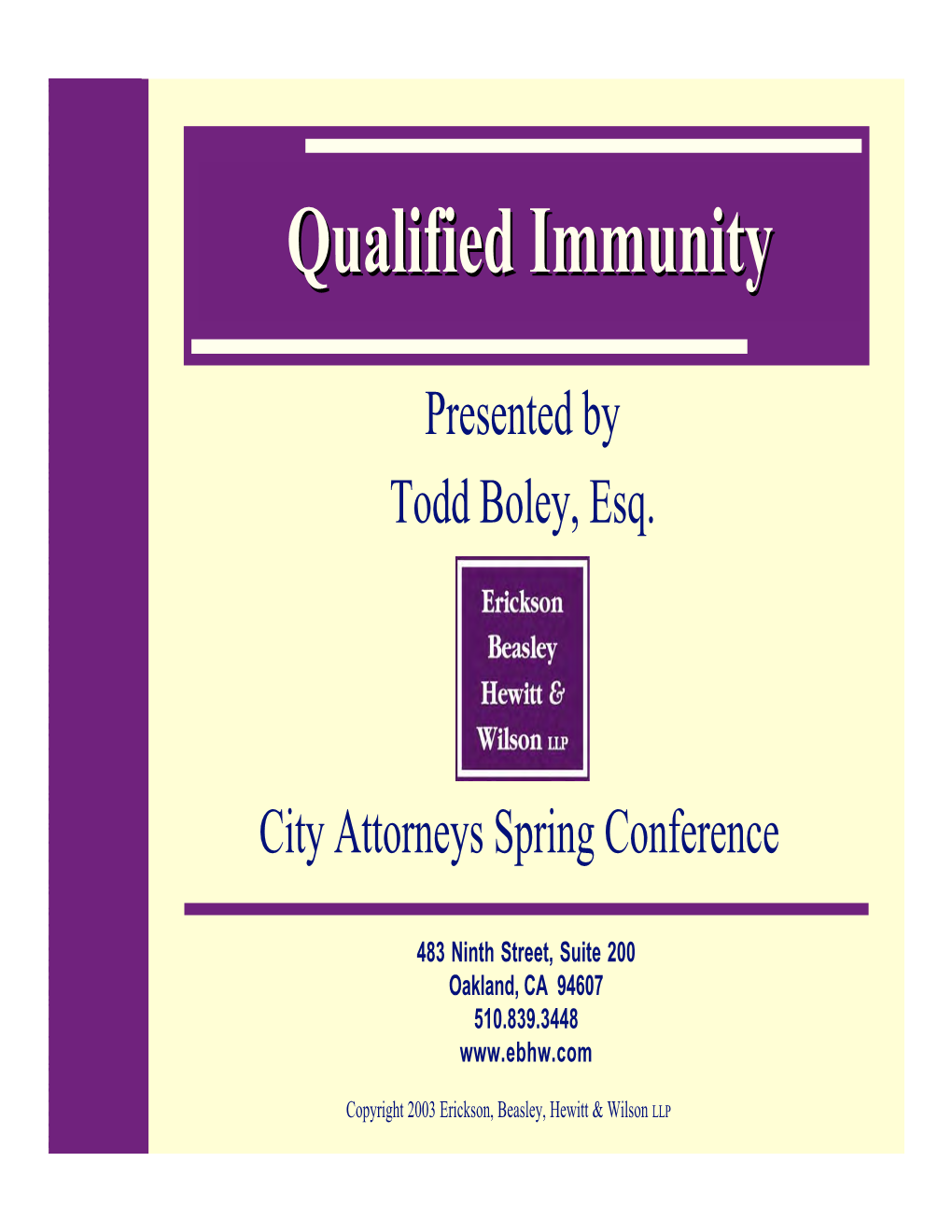 Qualified Immunityimmunity